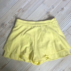 Yellow Women's Shorts Zara S